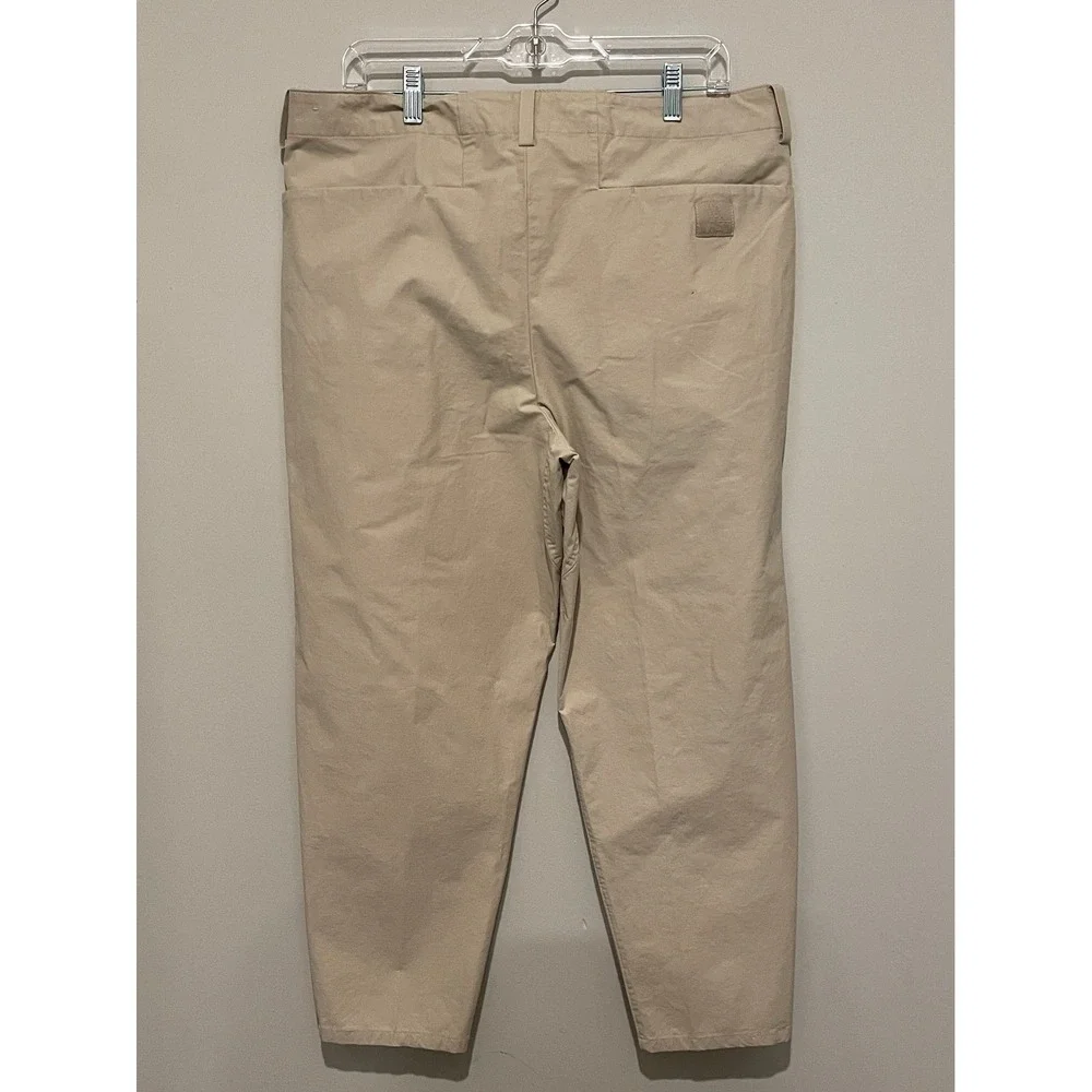 VRST Mens Athletic Taper Pants Tan Khaki Pleated Chino Trousers 36x30 Workwear